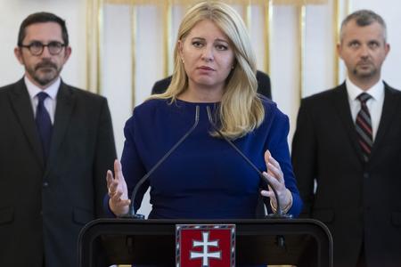 President Zuzana Čaputová during a press briefing on September 12, 2022.