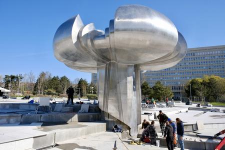 The Družba fountain has regained its original sheen. 