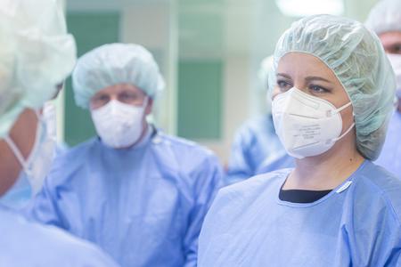 President Zuzana Čaputová (front) and Health Minister Vladimír Lengvarský (back) visiting Ružinov hospital. 
