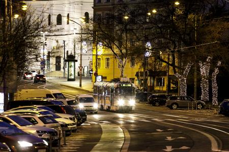 It is the eleventh season for the Christmas tram, which is run by the Bratislava public transport company.