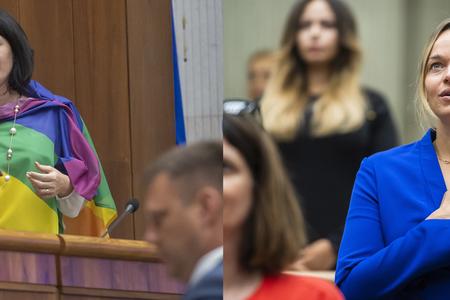 SaS MP Jana Bittó Cigániková (left) and MP Romana Tabak (right).