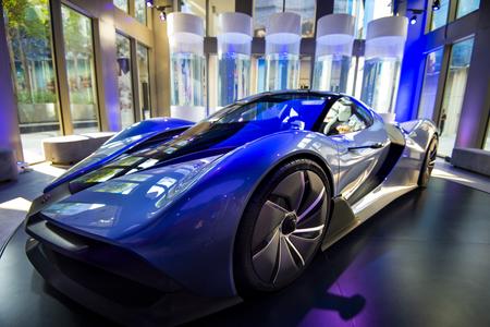 MH2 concept car exhibited at teh Expo 2020 in Dubai.