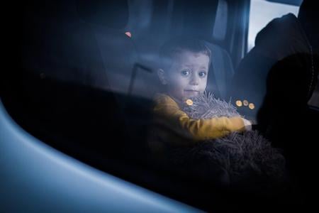 Refugees on the Slovak-Ukrainian border on February 26, 2022. The series of photos by Marko Erd of the Sme daily
