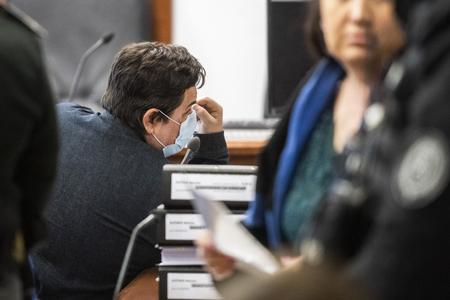 Marian Kočner, pictured in court in Pezinok on April 21, 2023.