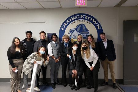 Ivica Labuda and her students at the Georgetown University. 