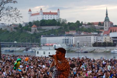 The Bratislava Majáles on Tyrš Nábrežie embankment in Bratislava.