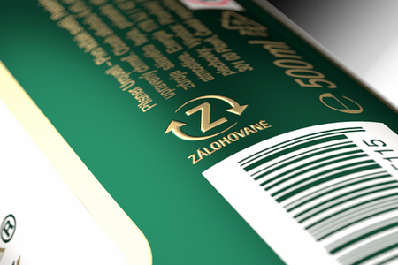 The pictogram around the letter Z indicates deposit applies to the bottle or can. 