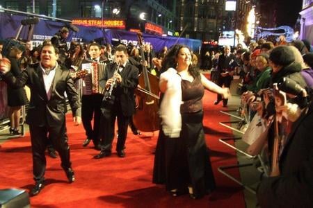 The Sendrei family band during the Sherlock Holmes: A Game of Shadows premiere in London.