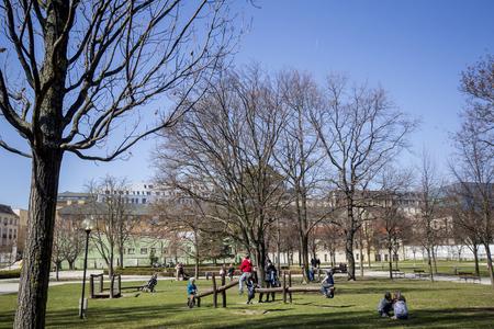 The Grassalkovich Garden in centre of Bratislava