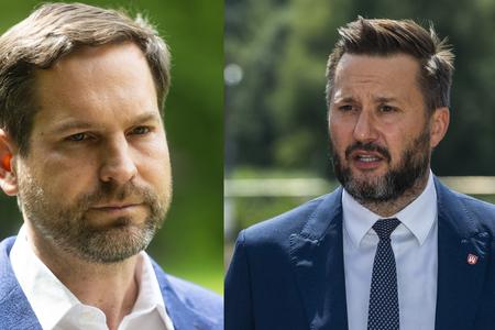 Bratislava mayor Matúš Vallo (right) and Nové Mesto borough mayor Rudolf Kusý (left) are the two leading candidates for the future Bratislava mayor.