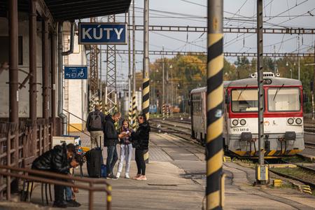 The Kúty train station.