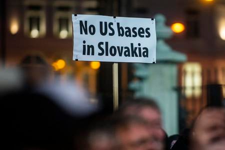 Smer-organised protest in Bratislava.