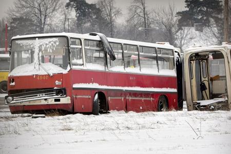 An old Ikarus standing in the Jurajov Dro depot in 2011.