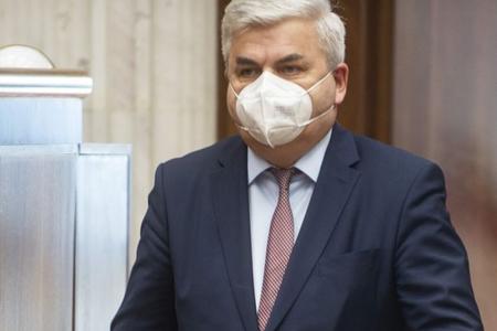Ukrainian Ambassador Yurii Mushka in parliament on February 25,2022. 