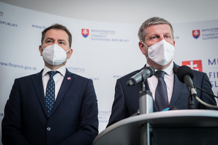 Igor Matovič (l) and Vladimír Lengvarský (r)