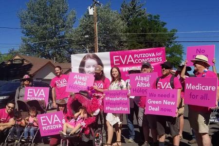 Eva Putzova's 2020 congressional campaign during the Independence Day in 2019.