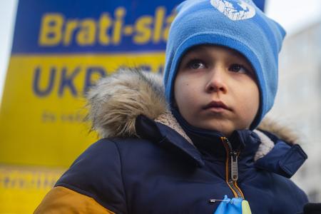 Bratislava held a protest gathering, with participants calling for peace in Ukraine.