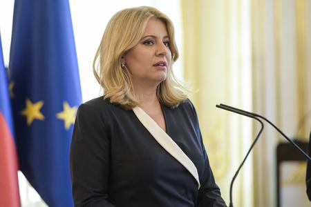 President Zuzana Čaputová announces that she will not run for office again on June 20, 2023 at the Presidential Palace in Bratislava.