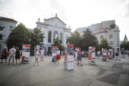 The open-air exhibition about the Old Market Hall