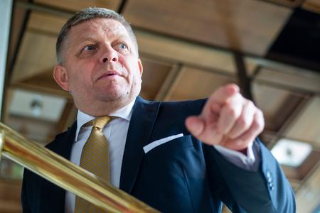 Smer leader Robert Fico pictured in parliament on September 14, 2022.