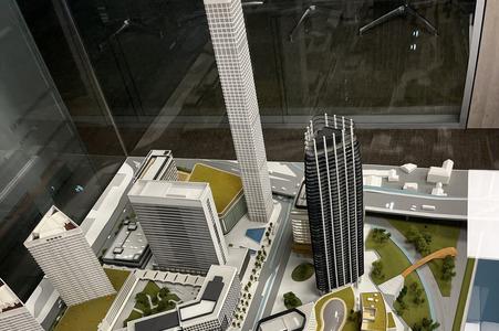 The East Tower project with the 250-metre tall tower. 