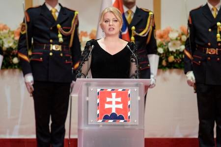 President Zuzana Čaputová during the state award ceremony.