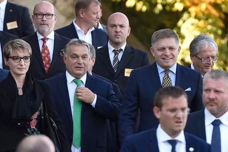 The then Slovak PM Robert Fico and the Hungarian PM Viktor Orbán inaugurated the construction of a cross-border bridge on the Danube between the towns of Komárom and Komárno on October 17, 2017.