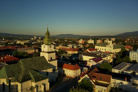 Місто Прєвідза. Вид з неба.