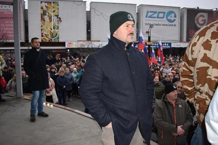 Marián Kotleba in Michalovce on January 8, 2022.