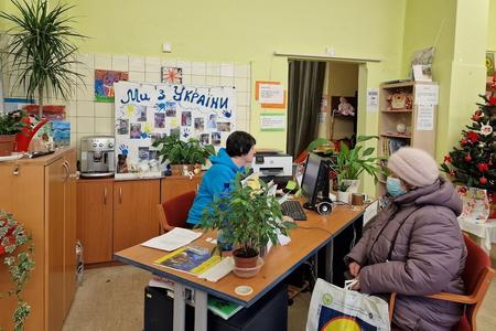 Прийом українців у Центрі солідарності по вулиці Ясовській, 6, Братислава.