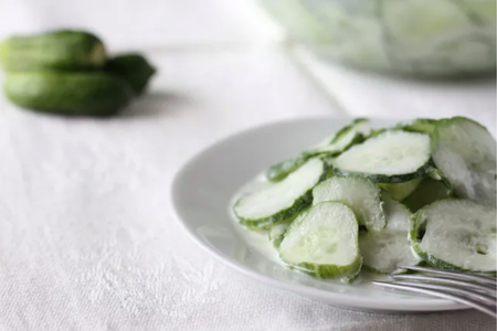 Creamy Slovak cucumber salad