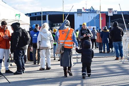 Martin Michlik volunteered at the border on March 10-12.