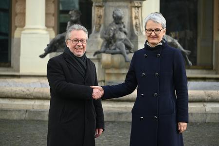 German Ambassador Barbara Wolf and French Ambassador Pascal Le Deunff. 