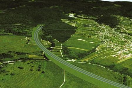 The visualisation of teh Karpaty tunnel portal near the Marianka village.