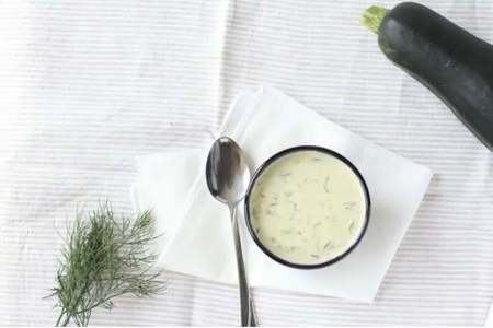 Creamy Slovak zucchini dill soup