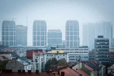 Some of the high-rise buildings in Bratislava.