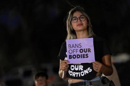 Celina Washburn, a pro-choice supporter. pictured in Arizona, USA ,on September 23, 2022. A new Slovak survey of 1,000 people reveals 83 percent of Slovaks are opposed to any government-enforced abortion ban.