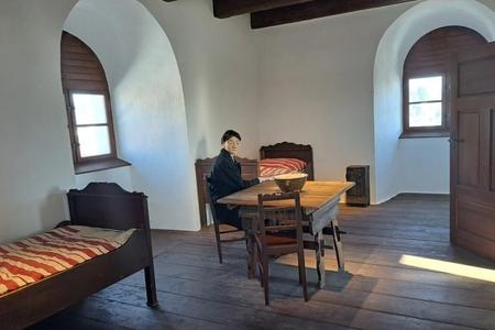 A guard's flat up in the Brezno bell tower.
