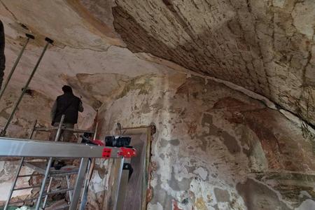 The ongoing restoration of the stables at Holič castle, in western Slovakia.