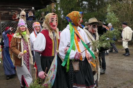 A carnival parade in Trebišov, eastern Slovakia.