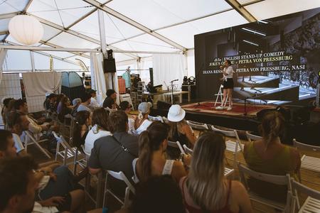 The fjúžn festival on the road, in Trenčín in August 2023.