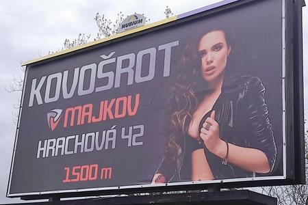 This advertisement for Majkov s.r.o. (a scrap metal dealer), displayed on Mierova Street in Bratislava, is among those nominated for the anti-award. 