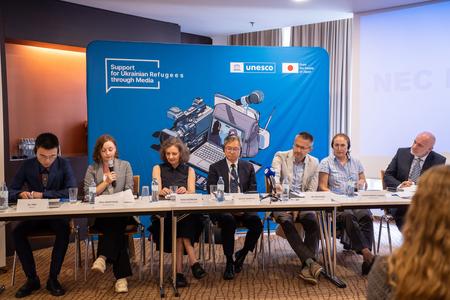 A press briefing on the occasion of the launch of the new media project focusing on Ukrainian refugees in Slovakia.