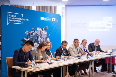 Прес-брифінг з нагоди старту нового медіа-проєкту про українських біженців у Словаччині.