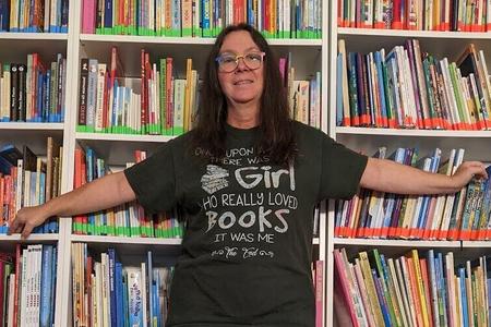 Ivana Brezinská with her books.