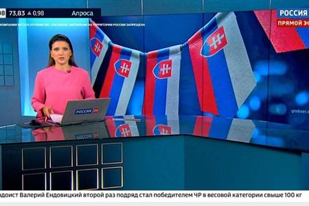 Russian state television Rossiya 24 reports on the Slovak election.