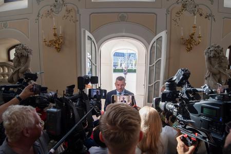 Hlas chair Peter Pellegrini at the Presidential Palace on October 3, 2023.