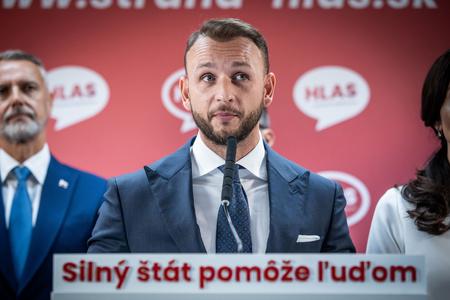Potential interior minister Matúš Šutaj Eštok from the Hlas party.