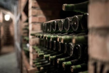Wine in a cellar.
