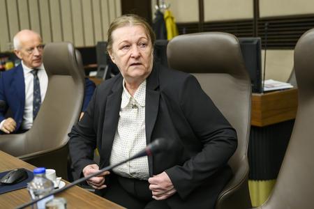 Acting Justice Minister Jana Dubovcová during a government meeting on October 18, 2023.